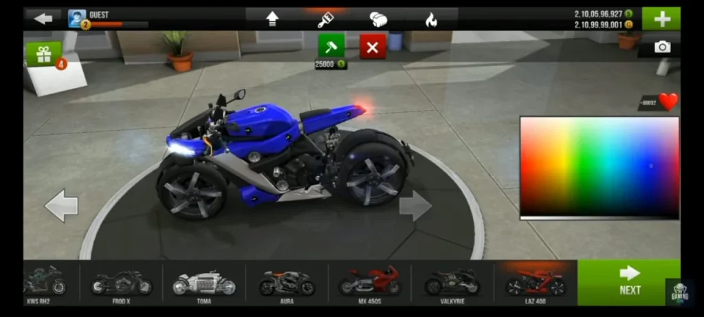 Traffic rider bikes customization