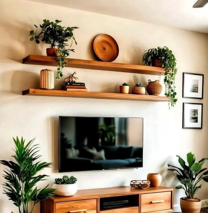 20 Easy Cozy Living Room Decor Ideas That Instantly Transform Your Space 5 Floating Shelves Display