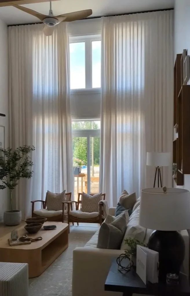 20 Easy Cozy Living Room Decor Ideas That Instantly Transform Your Space 12 Floor-to-Ceiling Curtains