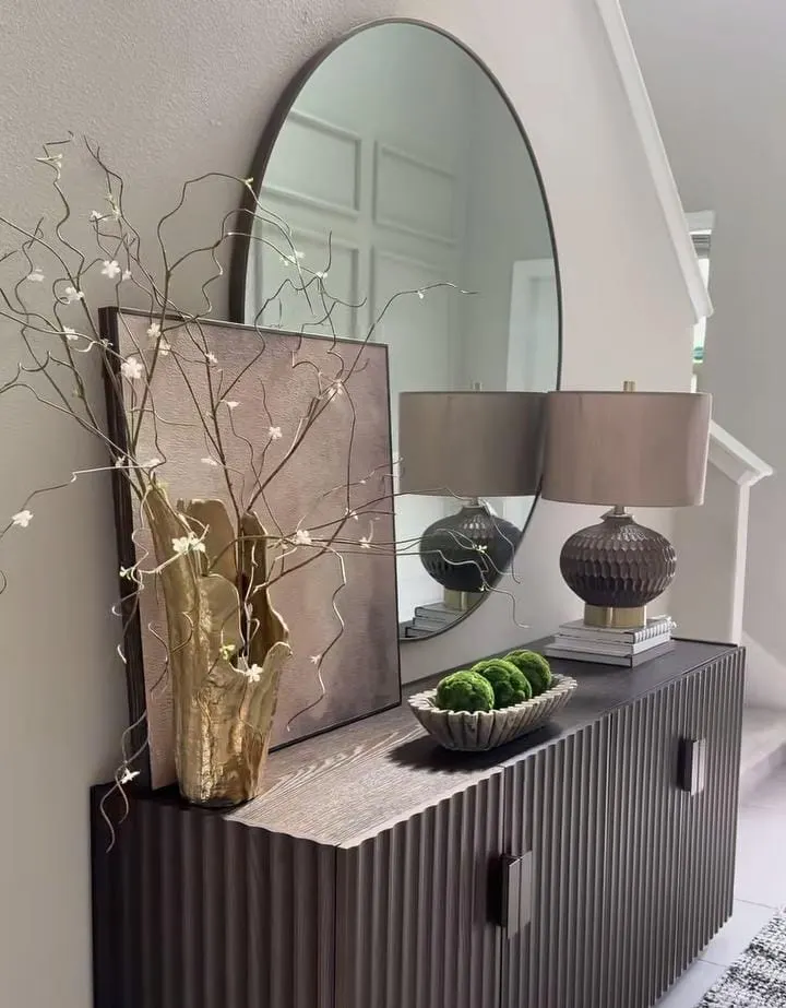 Entryway Mirror for Space Illusion