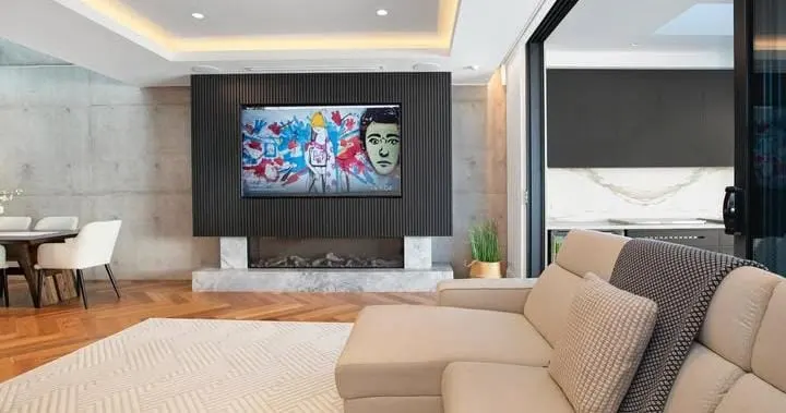 Living Room TV Wall Ideas: 20 Stunning, Modern & Pinterest-Trendy Designs for Every Home 8 Concrete Texture Accent Wall