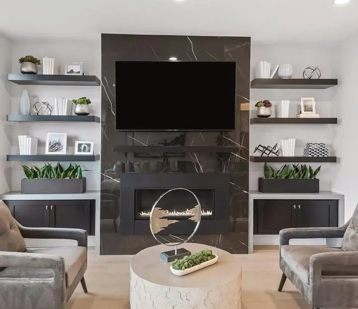 Living Room TV Wall Ideas: 20 Stunning, Modern & Pinterest-Trendy Designs for Every Home 7 Built-In Shelving TV Wall