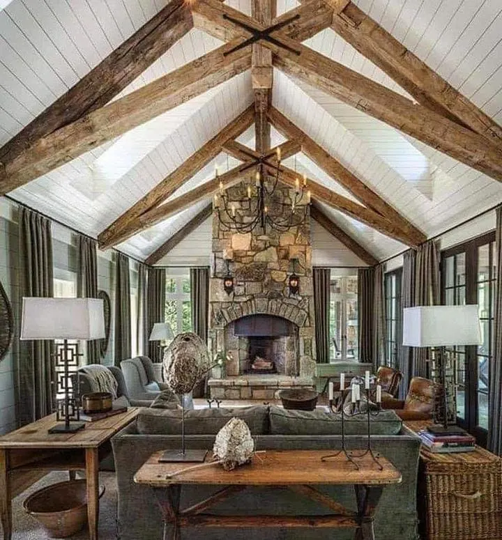Exposed Wood Ceiling Beams