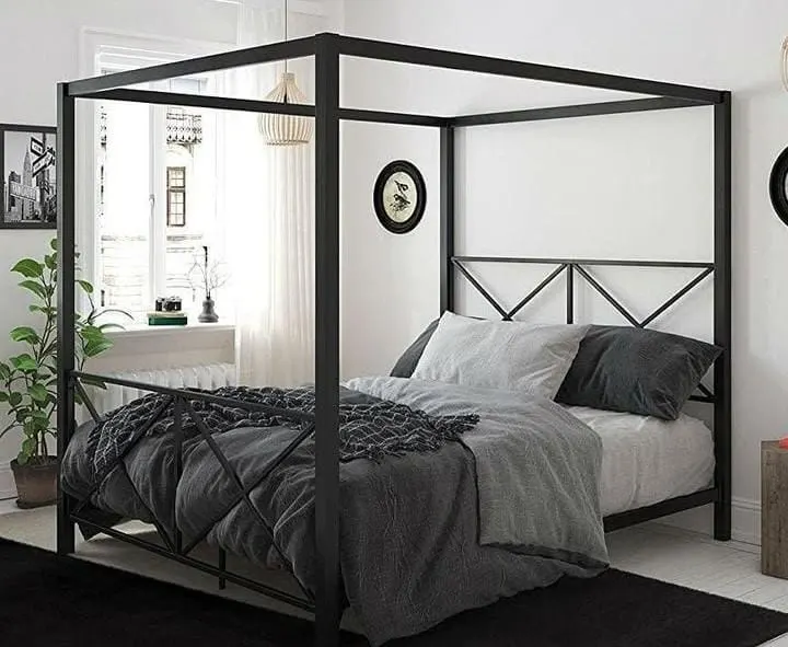 Black Canopy Bed Frame