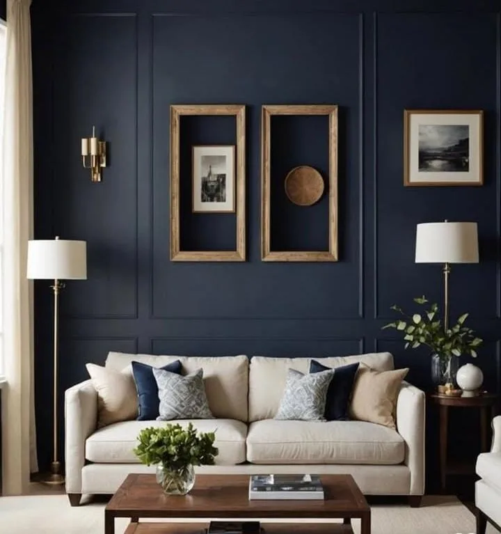 Deep Navy Statement Wall