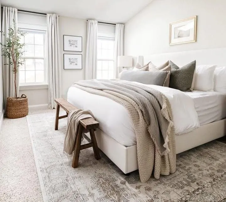 Linen-Draped Window Treatment