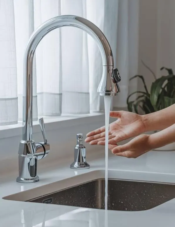  Sensor-Activated Touchless Faucet