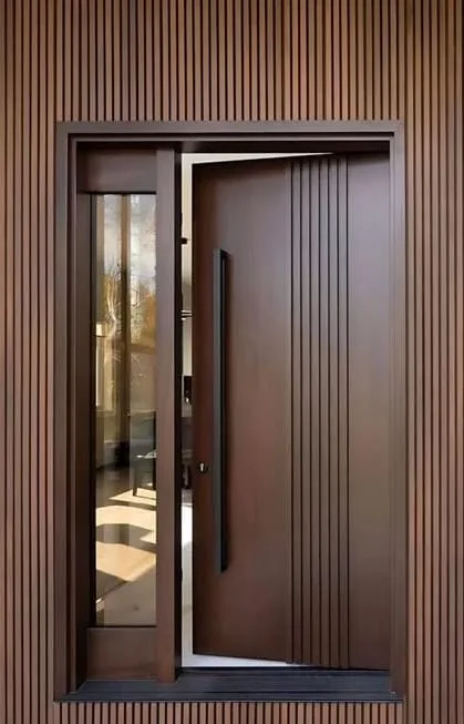 15 Trending Bedroom Door Designs to Make Your Room Feel Complete 11 Industrial Metal-Framed Door