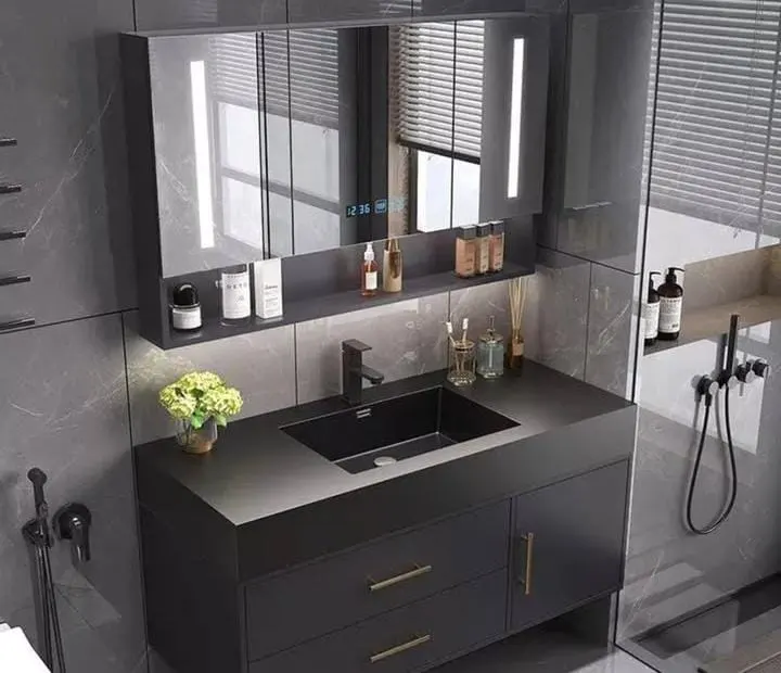Black and Brass Vanity Design