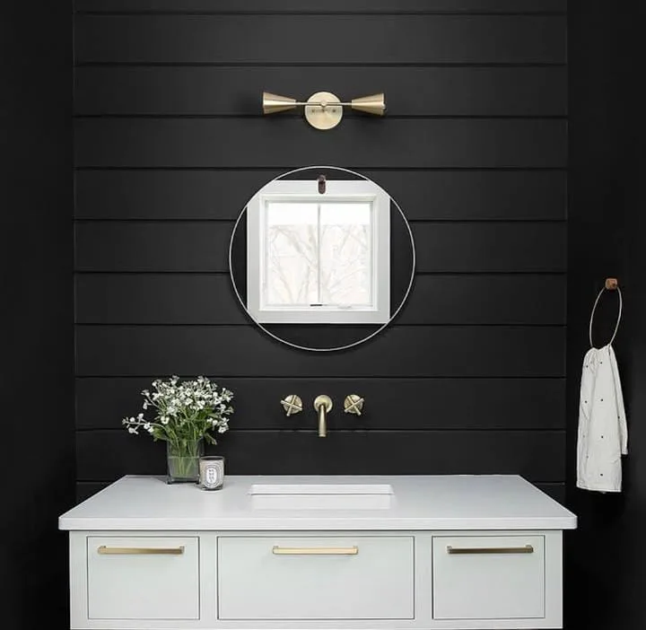 Black Shiplap Walls
