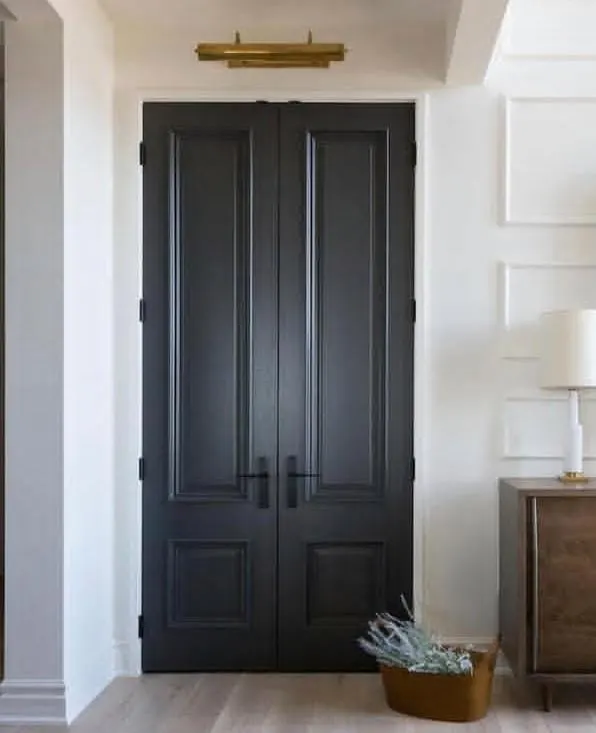 25+ Door Painting Ideas for Your Bedroom & Home — Transform Ordinary Doors into Design Statements 3 Moody Matte Black