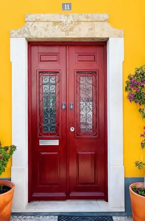 25+ Door Painting Ideas for Your Bedroom & Home — Transform Ordinary Doors into Design Statements 4 Warm Terracotta Glow