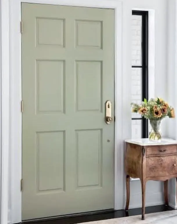 25+ Door Painting Ideas for Your Bedroom & Home — Transform Ordinary Doors into Design Statements 5 Sage Green Calm