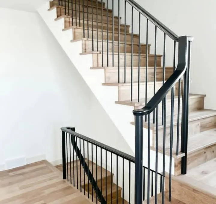 20 Stunning and Unique Staircase Ideas for a Modern Home That Elevate Every Step 2 Black Steel and Wood Staircase