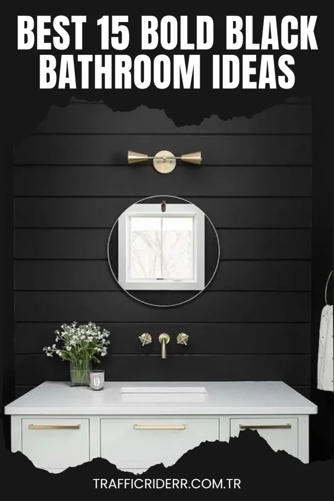 Gorgeous And  Bold Black Bathroom Ideas 