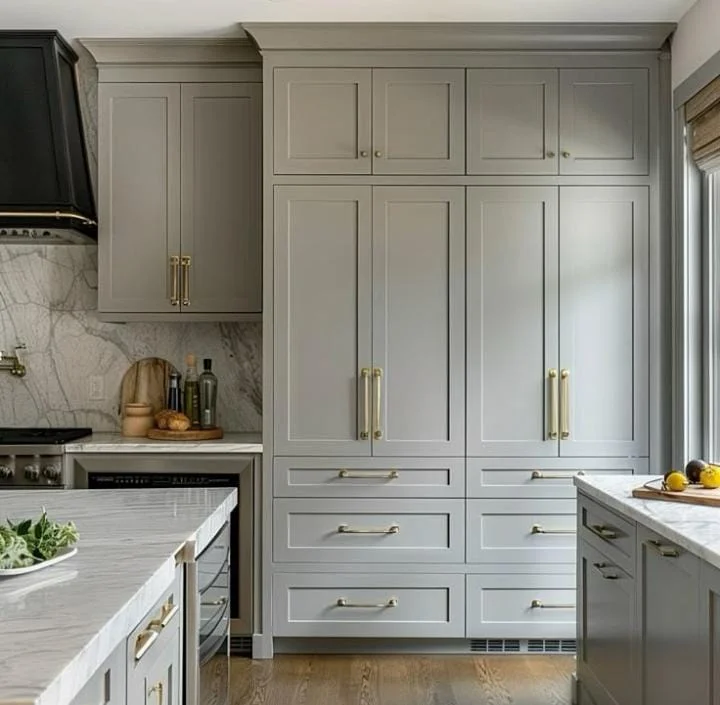 Island with Built-In Shelving