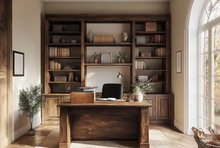 Modern Glass-Top Workspace