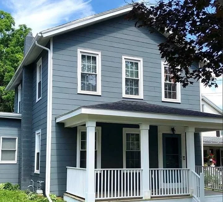 Dusty Blue and Crisp White