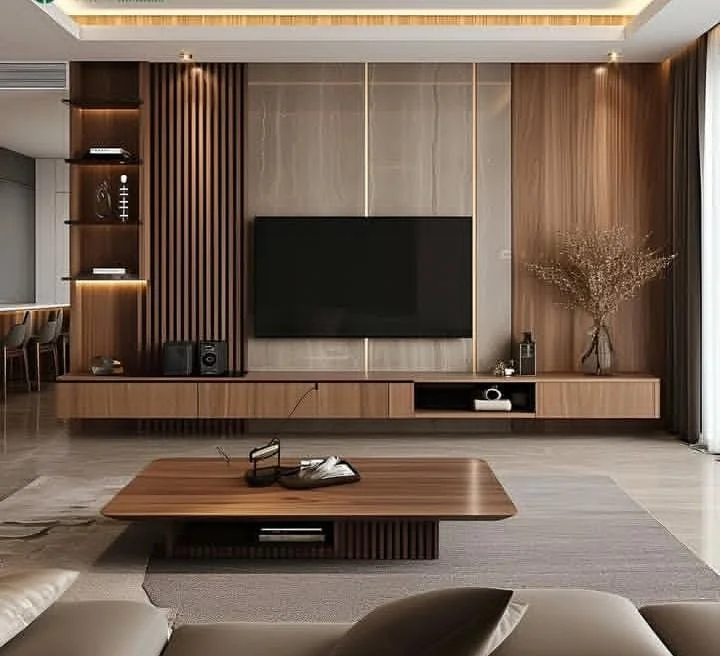 Wooden Slat Accent Wall