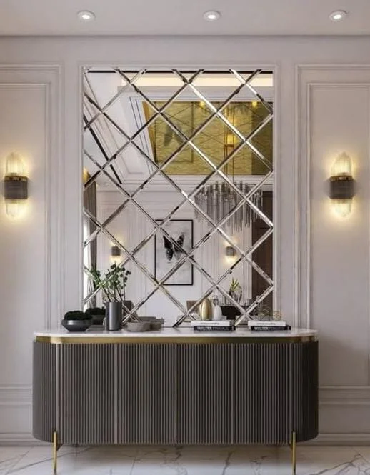 Mirror and Pastel Accent Corner